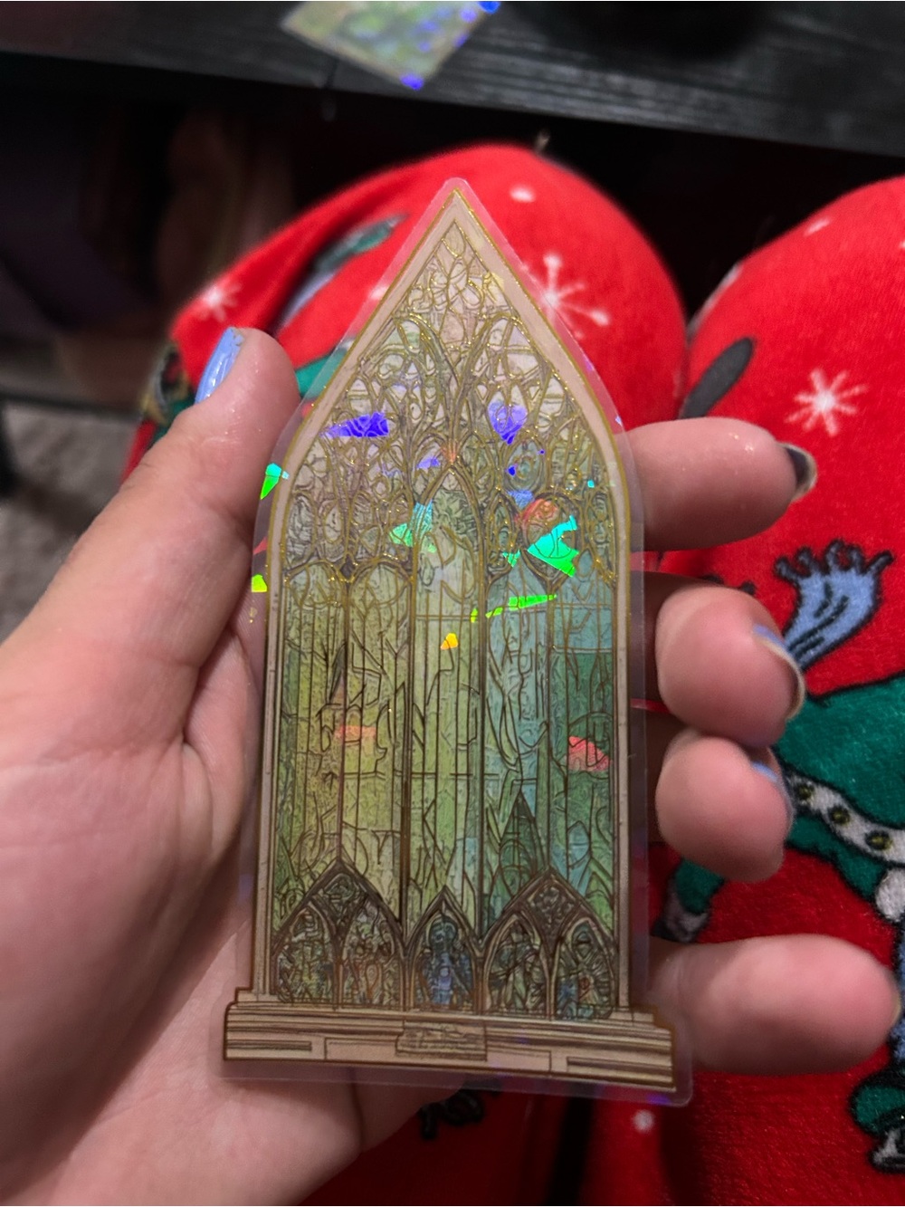Stained Glass Cathedral Holographic Sticker